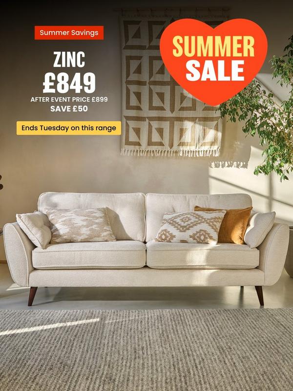 Zinc boucle cream sofa