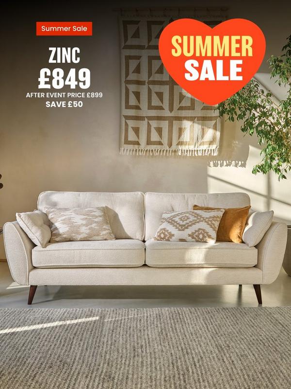 Zinc boucle cream sofa