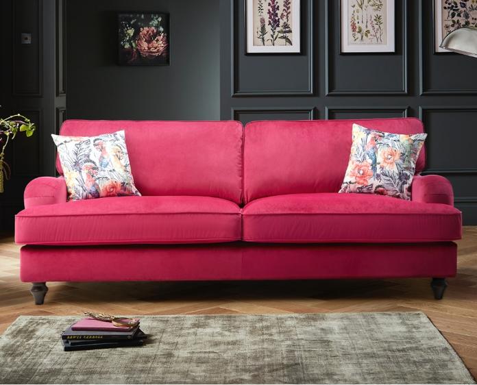 Bold and brightly coloured sofas