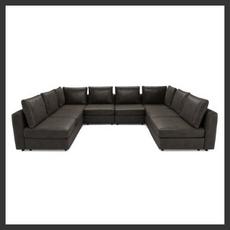 u-shaped sofa sofables dark brown
