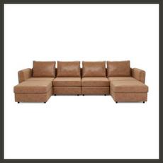 u-shaped sofa sofables tan