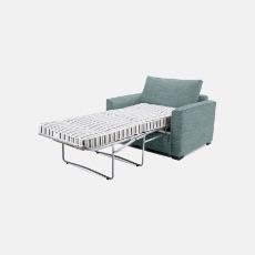 Pale blue chair bed