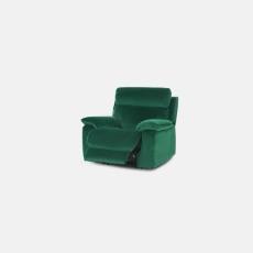 Velvet green recliner chair