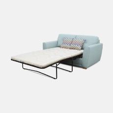 Pale blue fabric sofa bed