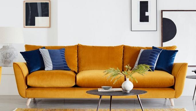 Dfs orange outlet sofa