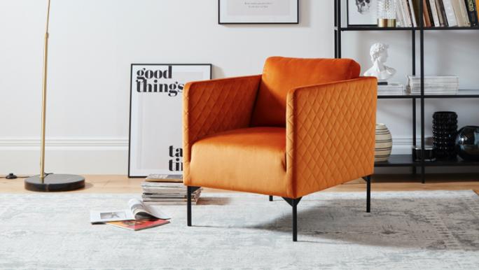 Small orange chair hot sale