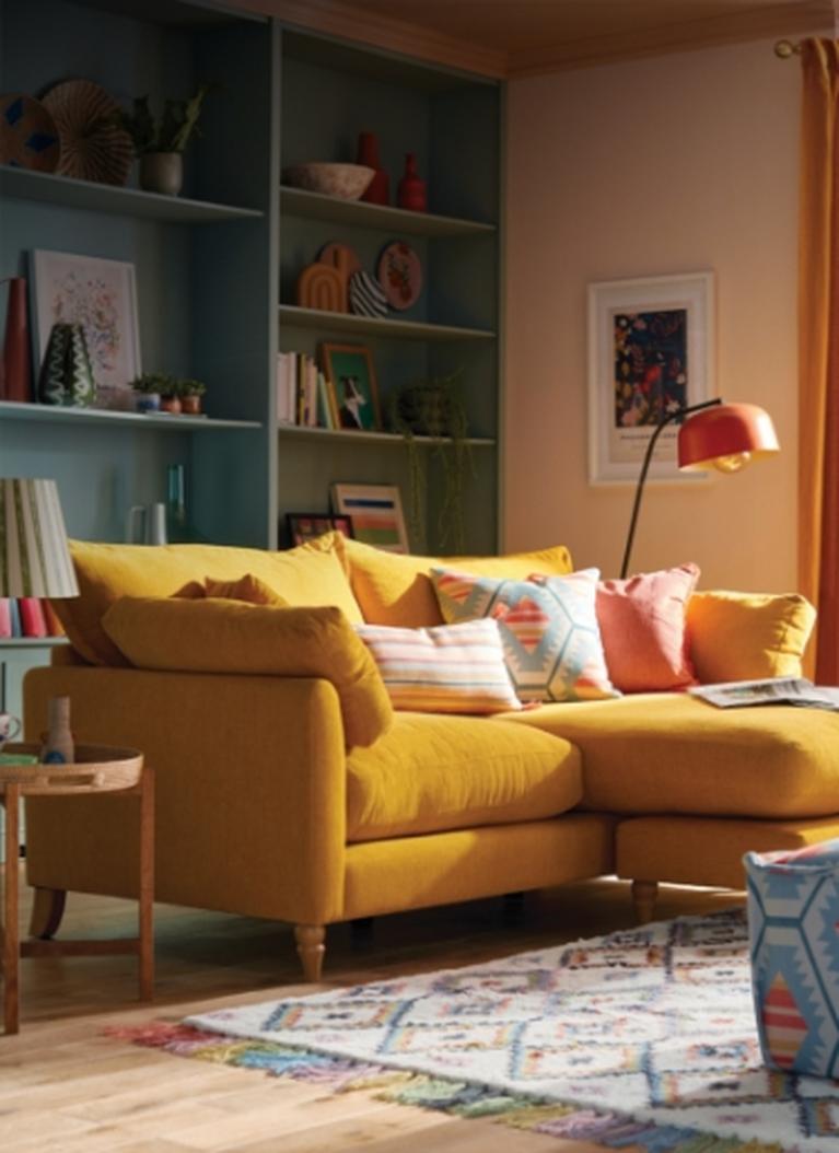 Dfs deals yellow sofa