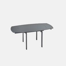 dark grey extendable dining table