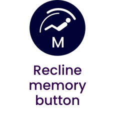 An icon for a recline memory button 