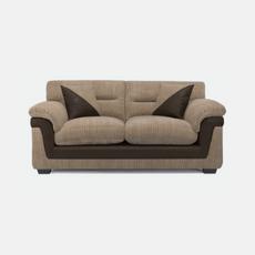 Brown fabric sofas