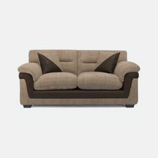 Brown fabric sofas