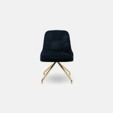 blue velvet chair with gold legs