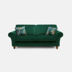 green velvet sofa