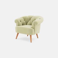 cream chesterfield accent chair