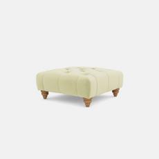 cream button footstool