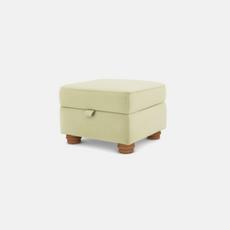 cream storage footstool