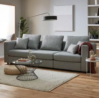 Modular sofa floor outlet cushions