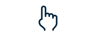 An icon to show placing fingers or body parts into accessible areas