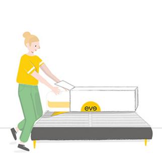 eve mattress setup Step 2