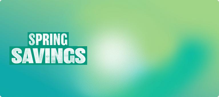 green spring savings banner