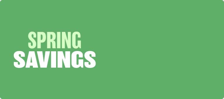 green spring savings banner
