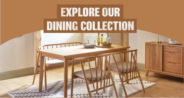 oak dining table with chairs and bench
