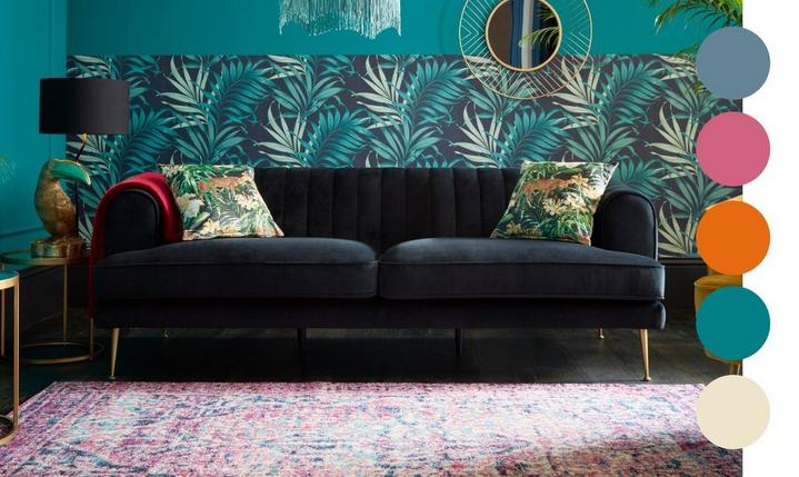 maximalist living room decor ideas with the enchanted sofa
