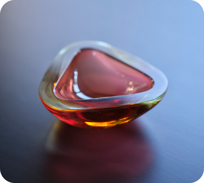 Red glass accessories 