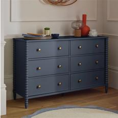 navy blue sideboard with gold handles