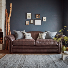 implementing cottage decor with the country living leather loch leven sofa
