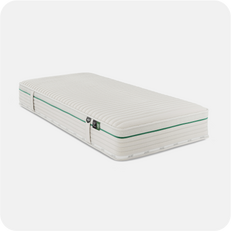a shot of a single mattress