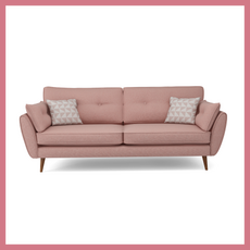 pink living room ideas with the french connection zinc sofa in blush