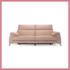 pink living room ideas with the caldo leather sofa blush