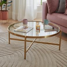 shop by room category with the halo gold coffee table