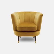 velvet yellow accent chair