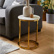 u shaped sofas with the halo gold lamp tables