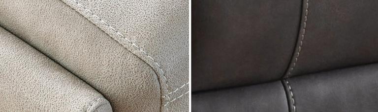 Close up shot of two different fabrics 