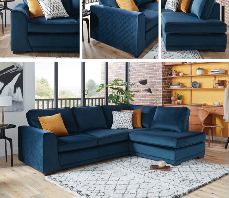 affordable corner sofas the orka velvet