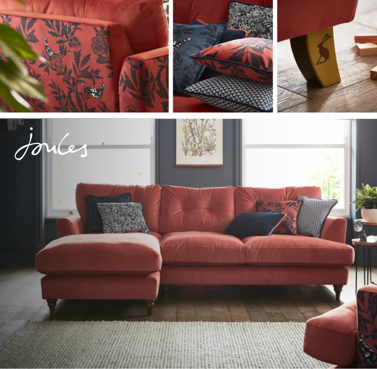 joules patterdale chaise sofa