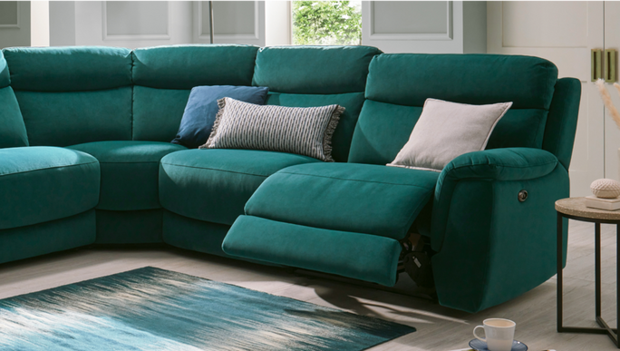 recliner sofa category with ronan velvet sofa