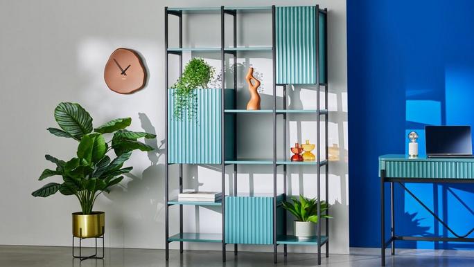 adding summer decor into your home with the viggo shelving unit