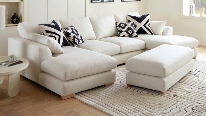 u shaped sofas with the calix double chaise end sofa