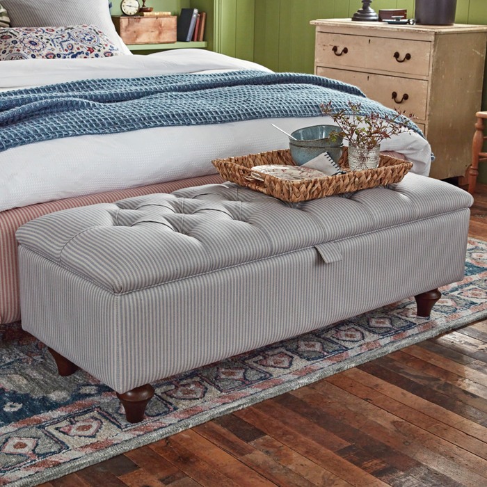 storage solutions with the Joules Thornton storage ottoman