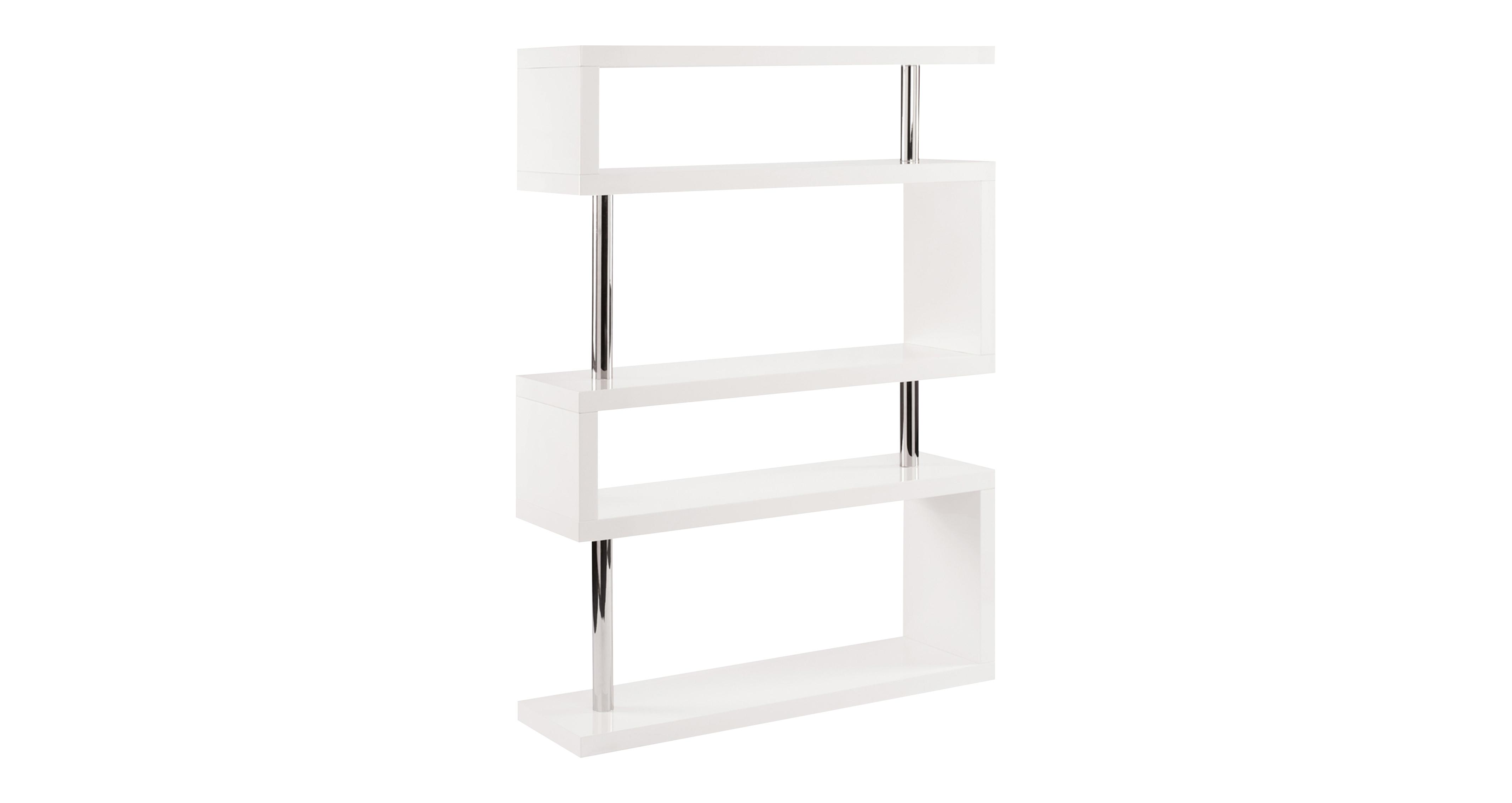 White gloss shelving on sale unit next