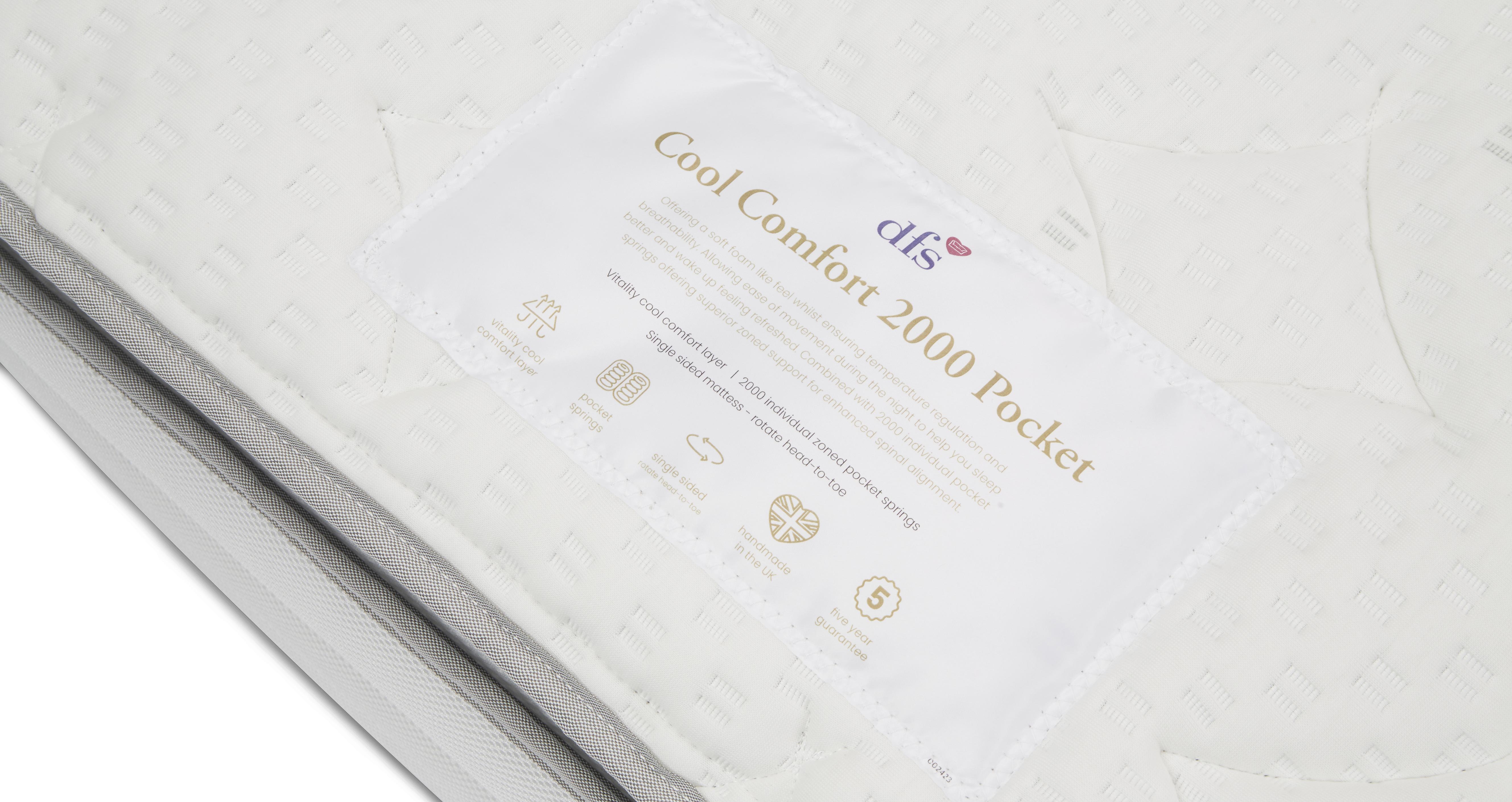 Cool-comfort-2000-pocket-pillow-top-mattress Single Mattress in Cool Comfort White