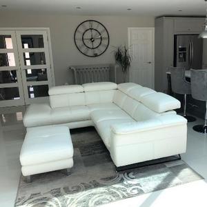 Dfs leather corner online sofa sale