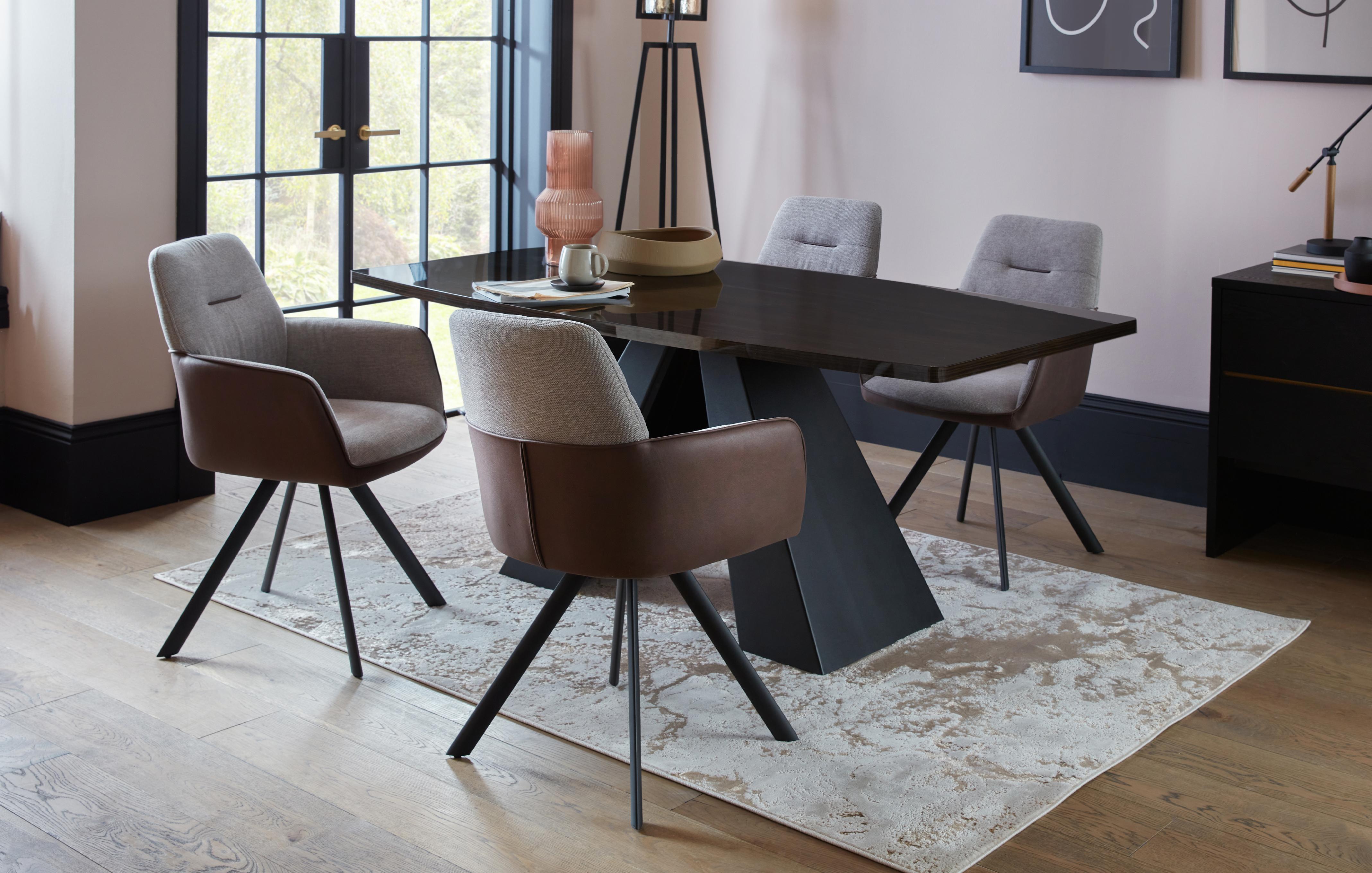 Traditional table with online modern chairs