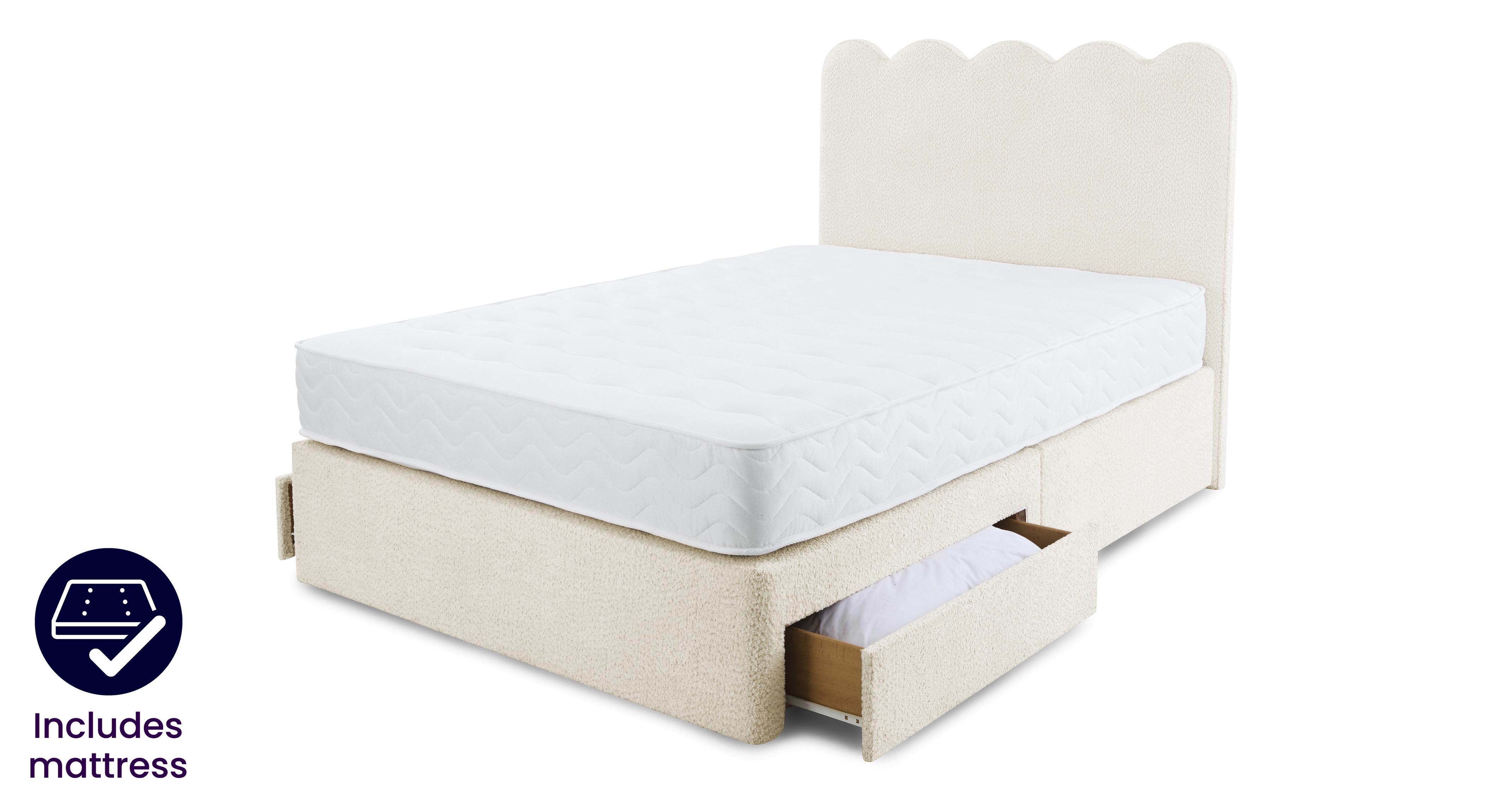 2 Drawer Double Bedframe and Boyd Mattress