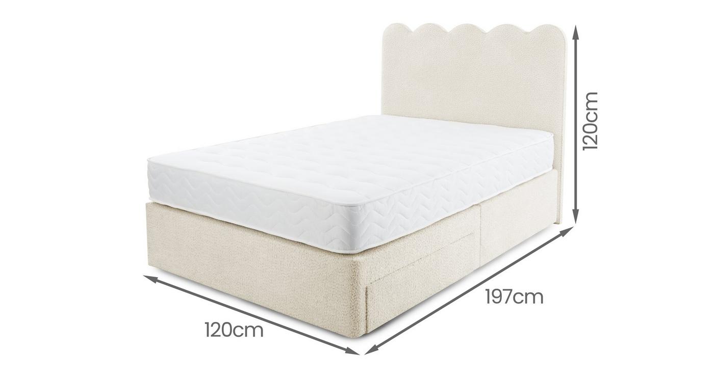 2 Drawer Small Double Bedframe and Boyd Mattress view 5