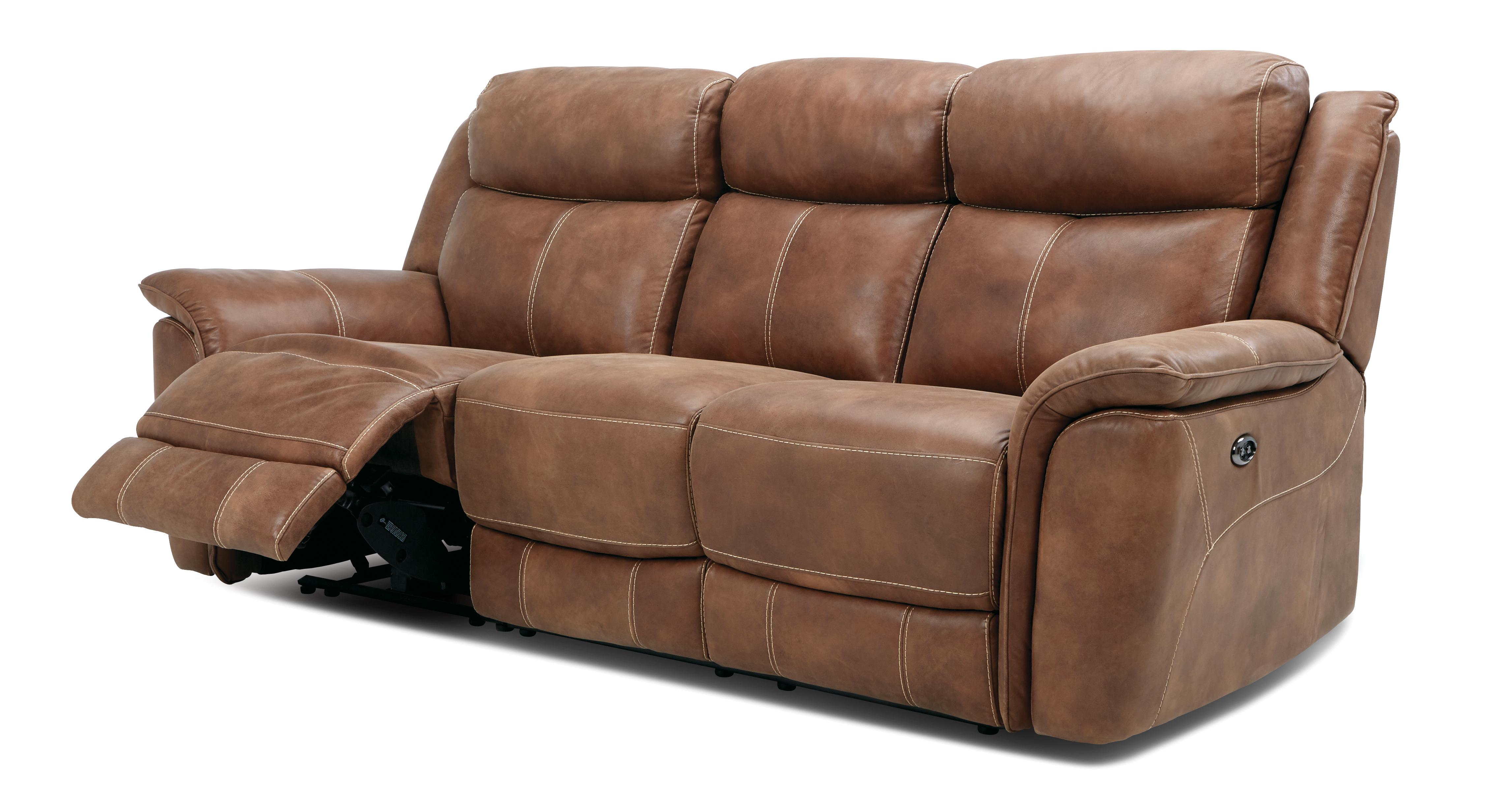 brown reclining sofa